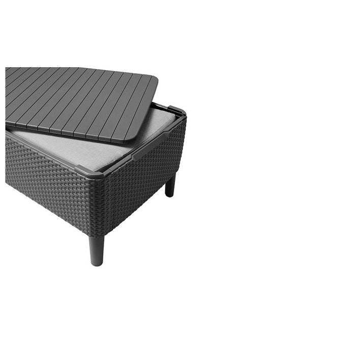 Keter Set da Giardino Salemo Lounge Composto da 2 Poltrone, Divano a 2 Posti e Tavolino, Grafite