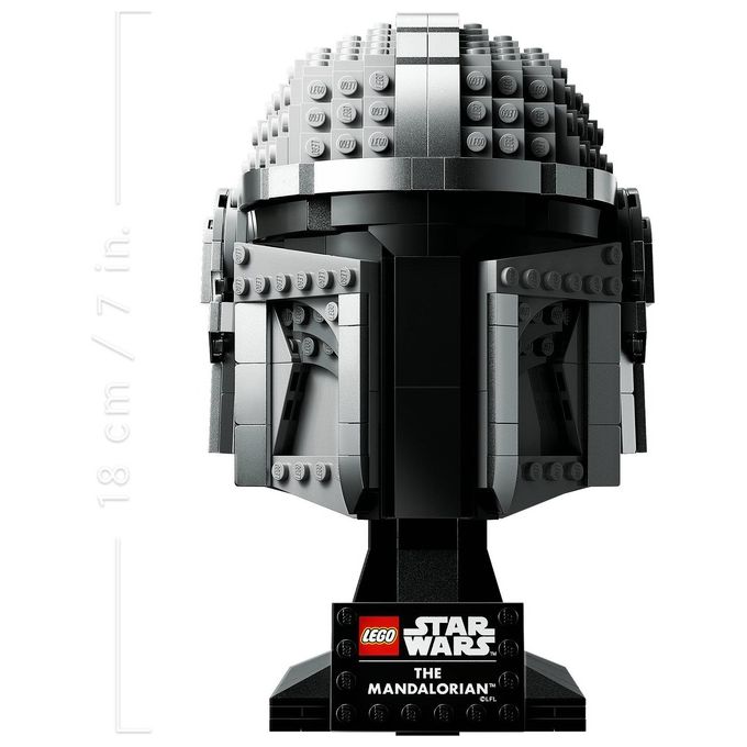 LEGO Star Wars 75328 Casco del Mandaloriano, Elmo da Collezione, Regalo per Adulti da Esposizione di Guerre Stellari