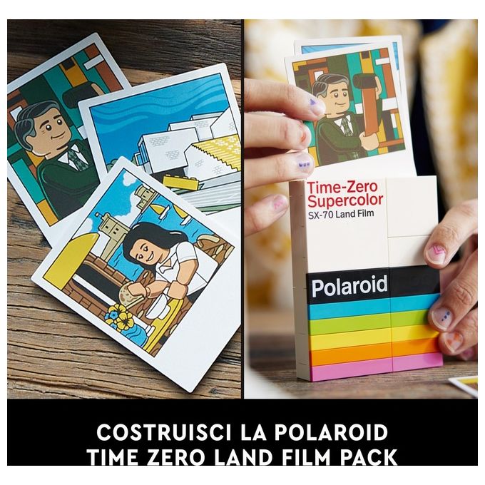 LEGO Ideas Fotocamera Polaroid OneStep SX-70 21345 Modellismo da Costruire per Adulti, Regali Creativi, Oggetti da Collezione