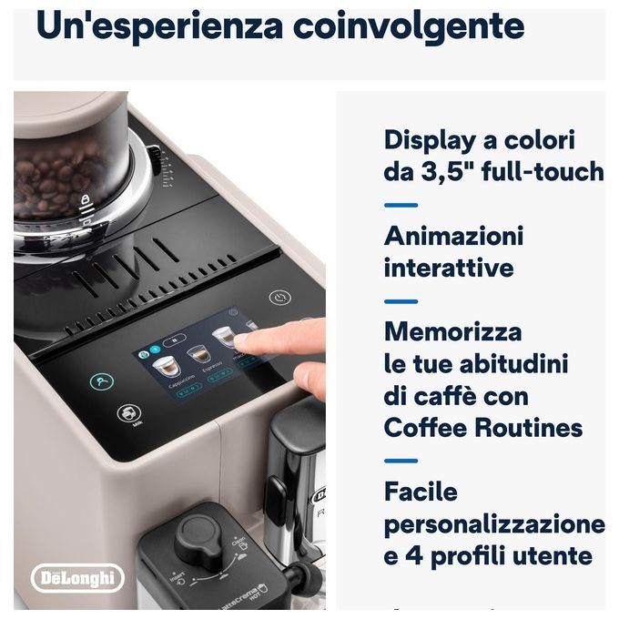 De'Longhi Rivelia EXAM440.55.BG Macchina automatica per caffe' in chicchi LatteCrema Hot