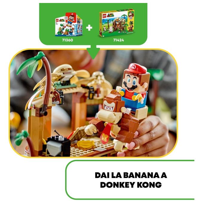 LEGO Super Mario 71424 Pack di Espansione Casa sull'Albero di Donkey Kong, Giochi per Bambini e Bambine 8+ con 2 Personaggi
