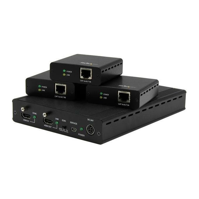 Startech Kit Extender HdBaseT a 3 Porte Splitter Hdmi 1x3 Via  Cat5i fino a 4K