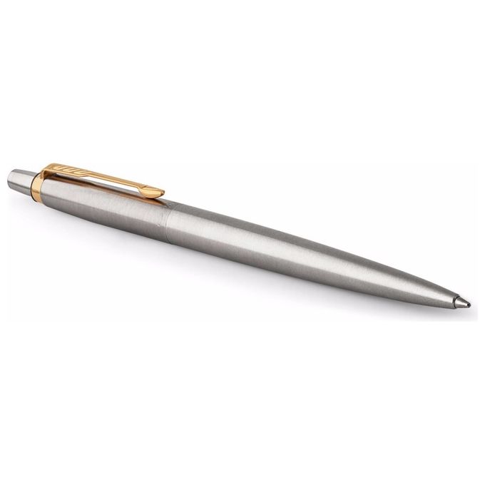Parker Penna a sfera Jotter Stainless Steel con dettagli in oro