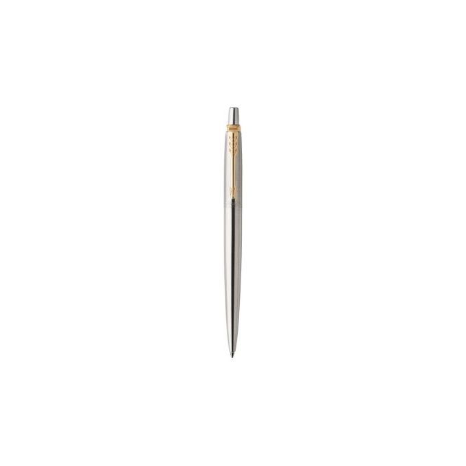 Parker Penna a sfera Jotter Stainless Steel con dettagli in oro