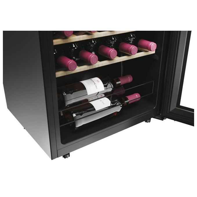 Haier Wine Bank 50 Serie 3 HWS34GGH1 Cantinetta Vino con Compressore Libera Installazione Nero 34 Bottiglie