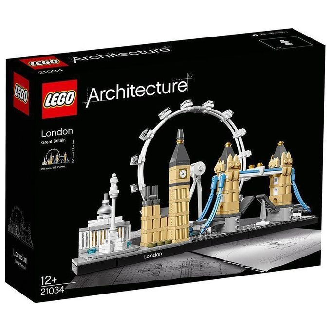 LEGO Architecture 21034 Londra, con London Eye, Big Ben e Tower Bridge, Modellismo Monumenti, Set da Collezione, Idea Regalo