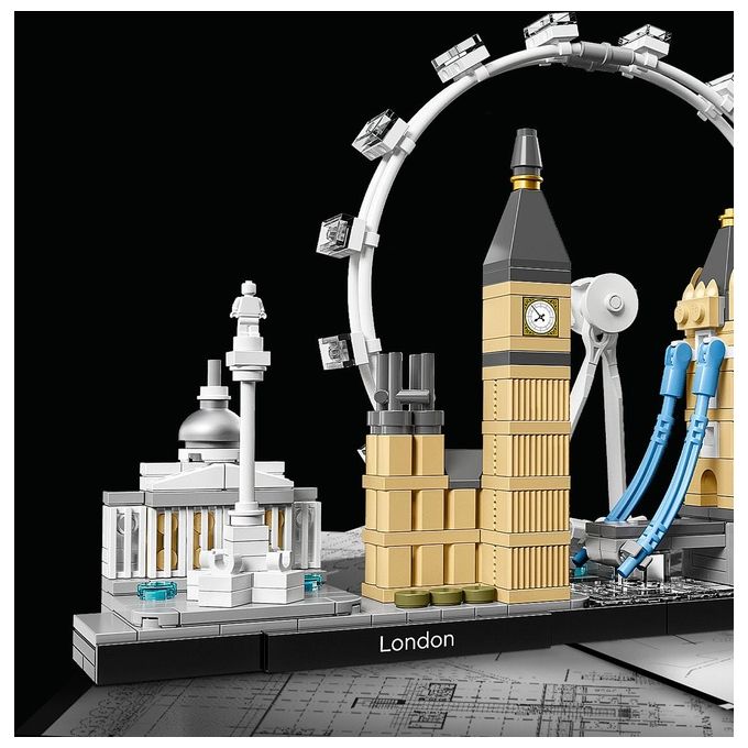 LEGO Architecture 21034 Londra, con London Eye, Big Ben e Tower Bridge, Modellismo Monumenti, Set da Collezione, Idea Regalo