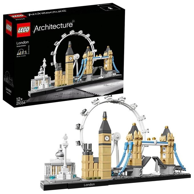 LEGO Architecture 21034 Londra, con London Eye, Big Ben e Tower Bridge, Modellismo Monumenti, Set da Collezione, Idea Regalo