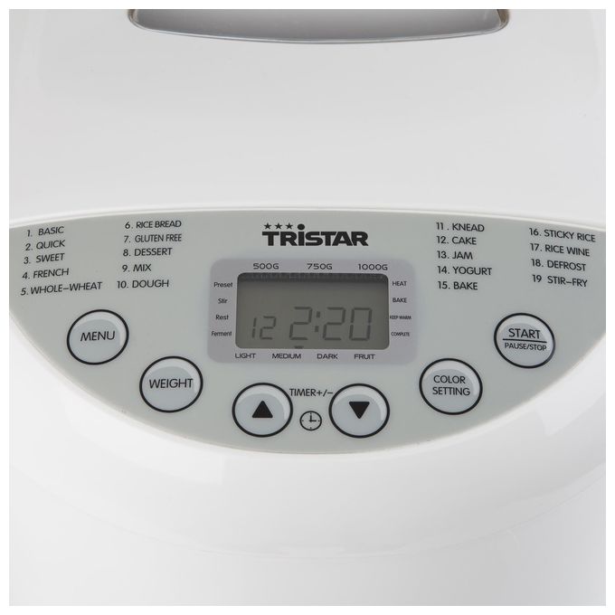 Tristar BM-4586 Macchina per il Pane 550W 1 Litro Bianco