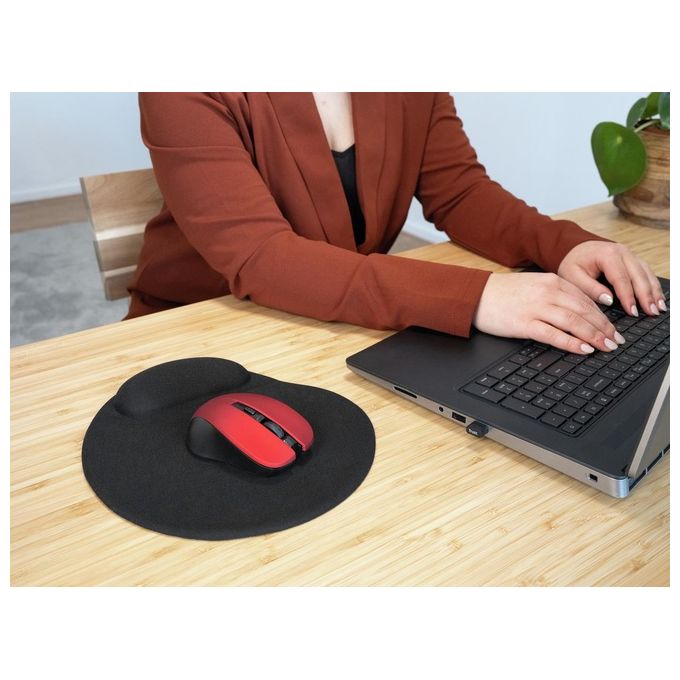 Trust Mydo Silent Click Mouse Ambidestro RF Wireless Ottico 1800 DPI Rosso