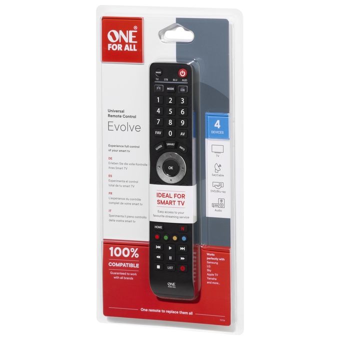 One for All URC 7145 Evolve 4 Telecomando Universale