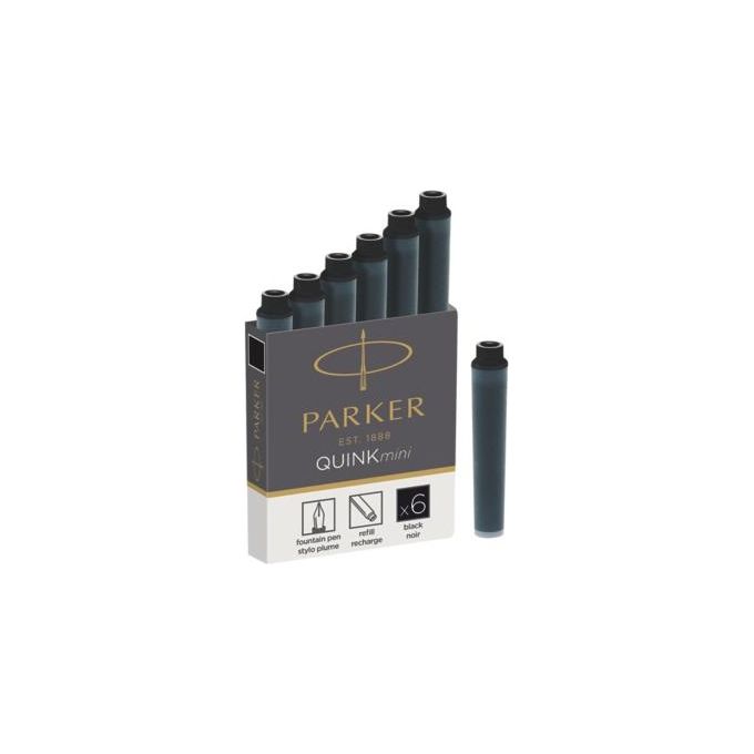 Parker Cartucce qink shrt Black Confezione 6