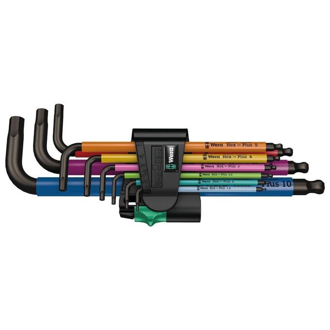 Wera 3950 SPKL-9 SM Set di Chiavi Esagonali a L Metrico 9 Pezzi