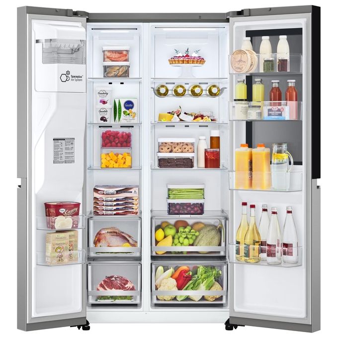 LG InstaView GSGV80PYLD.APYQEUR Frigorifero Side by Side 635 Litri Classe D No Frost Dispenser con allaccio Argento