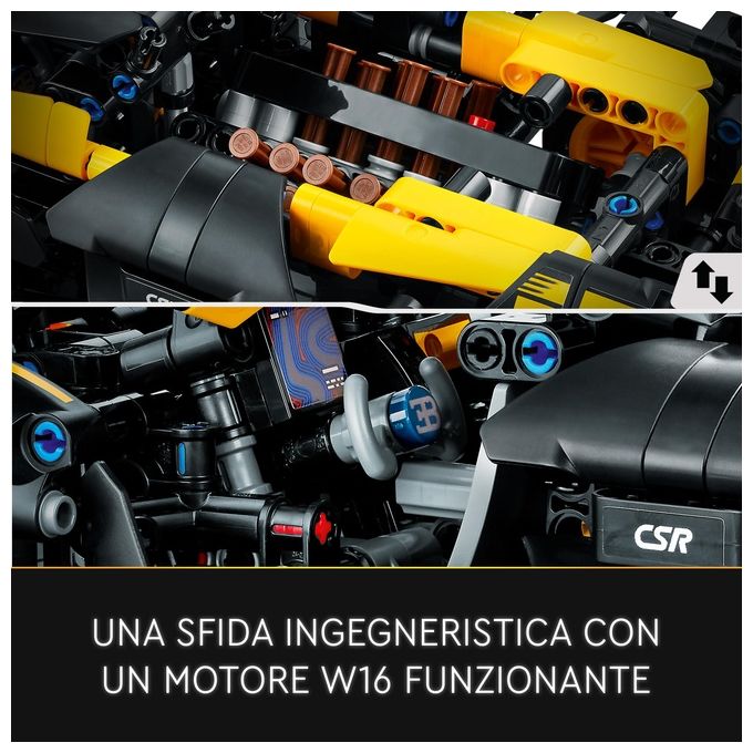 Lego 42151 Technic Bugatti Bolide Set da Costruzione 905 Pezzi Modellino Auto Supercar Motore W16 9 anni