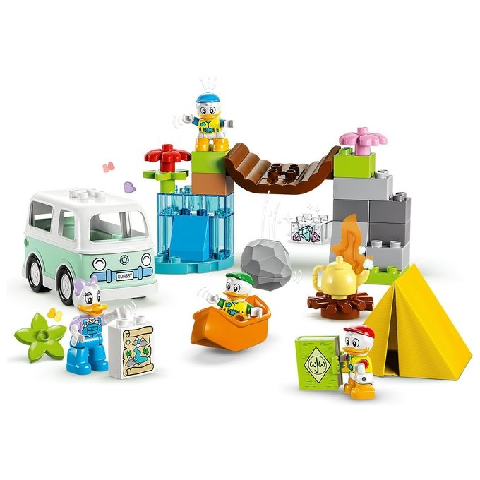 LEGO DUPLO Disney Topolino e i Suoi Amici 10997 Avventura in Campeggio con Camper Giocattolo e Paperina, Giochi per Bambini 2+