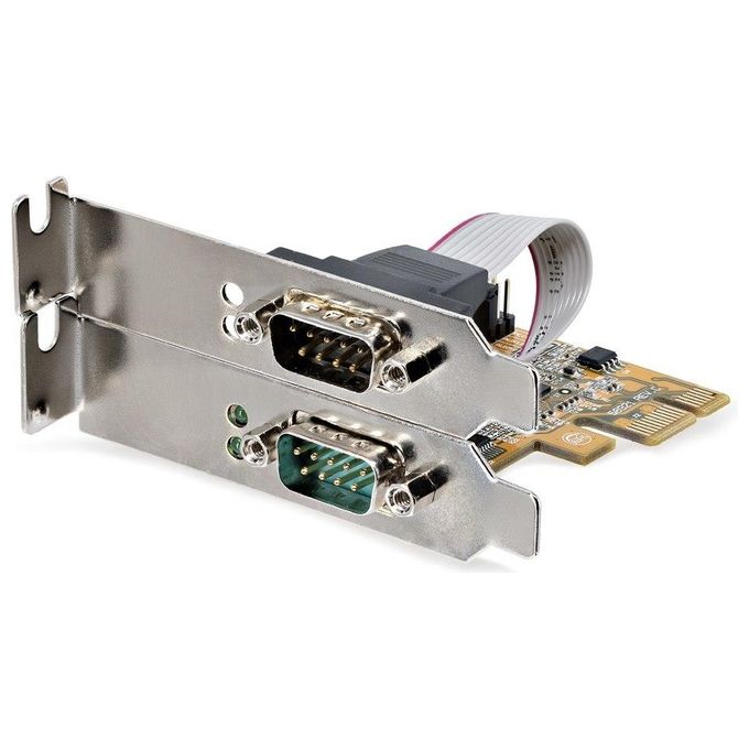 Startech.com Scheda Seriale Pci Express a Due Porte Ritenzione Com Windows e Linux