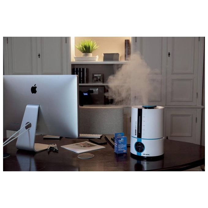 Ariete 2836 Sani-Jet Air Umidificatore a ultrasuoni 5 L 30 W per ambienti fino a 90 m² funzione igienizzante ionizzatore display LED touch colore Bianco Azzurro
