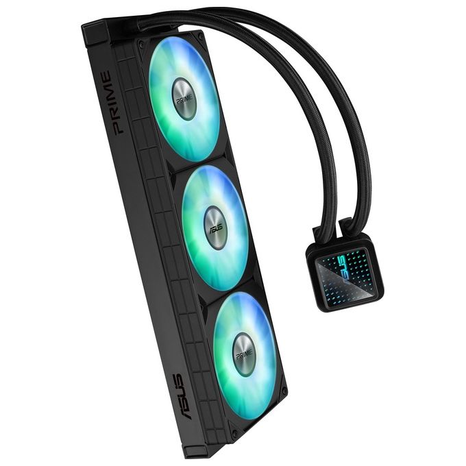 ASUS Prime LC 360 ARGB Dissipatore a Liquido All-In-One Tre Ventole con Led ARGB e Illuminazione Aura 40cm di Tubi Compatible con Diverse Schede Madri Intel e AMD Nero