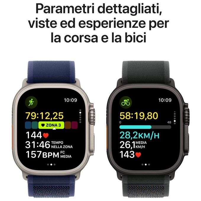 Apple MX5V3TYA Watch Ultra 2 Smartwatch GPS Cellular 49 mm Cassa Titanio Display Retina Always On 64 GB colore Nero