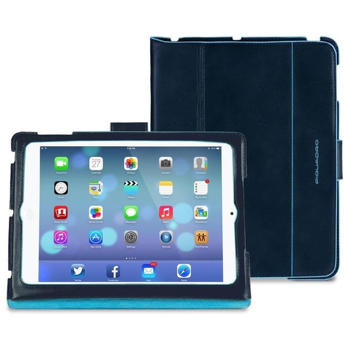 Piquadro Custodia in Pelle per iPad Air2 Blu