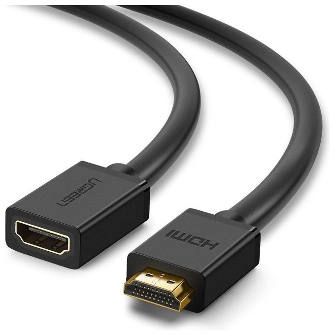 Ugreen Cavo Hdmi Maschio a Femmina 1mt Nero