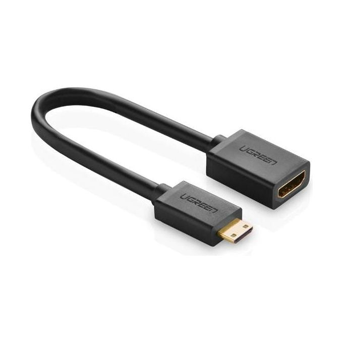 Ugreen Adattatore Mini Hdmi Maschio a Hdmi Femmina 22cm  Nero