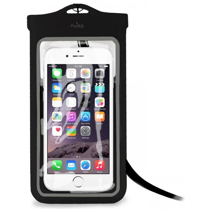 Puro Custodia Impermeabile per Smartphone Nera