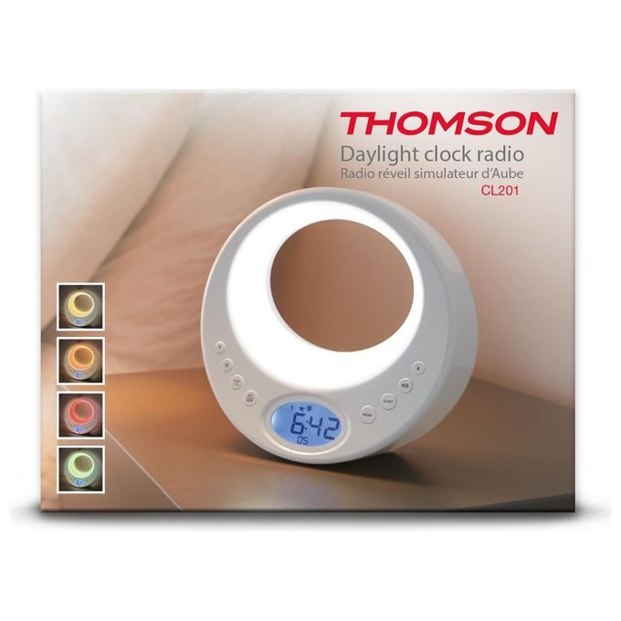 Thomson CL201 Radio Orologio Digitale Bianco