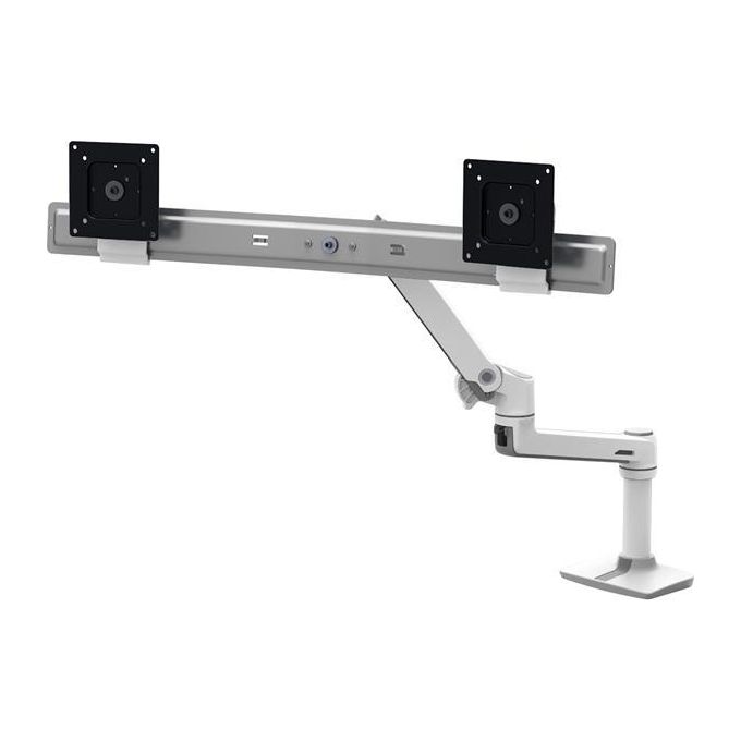 Ergotron LX Desk Dual Direct Arm Kit Montaggio per 2 Display Lcd Fino a 32'' Bianco