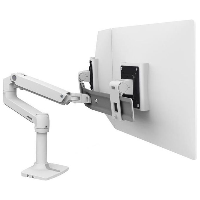 Ergotron LX Desk Dual Direct Arm Kit Montaggio per 2 Display Lcd Fino a 32'' Bianco
