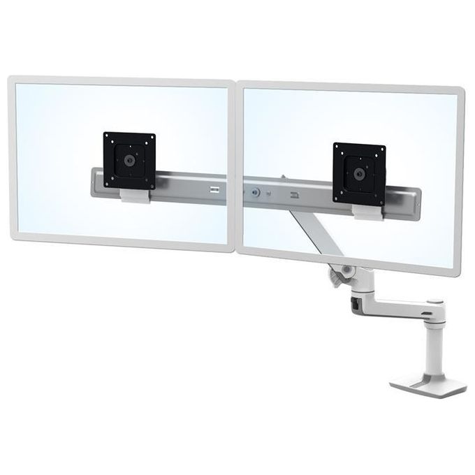Ergotron LX Desk Dual Direct Arm Kit Montaggio per 2 Display Lcd Fino a 32'' Bianco
