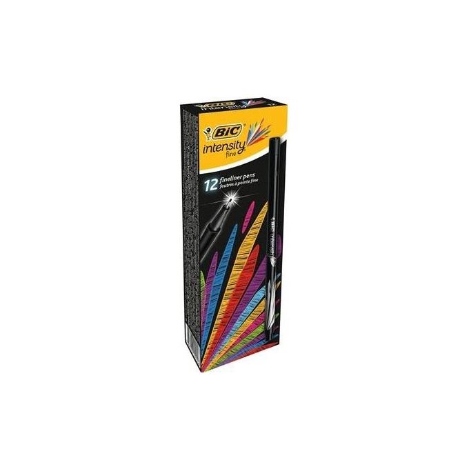Bic Confezione 12 Penne Punta in Fibra 0,4mm Nero