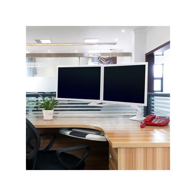 Ergotron HX Desk Dual Monitor Arm Kit Montaggio per 2 Monitor fino a 32'' Bianco