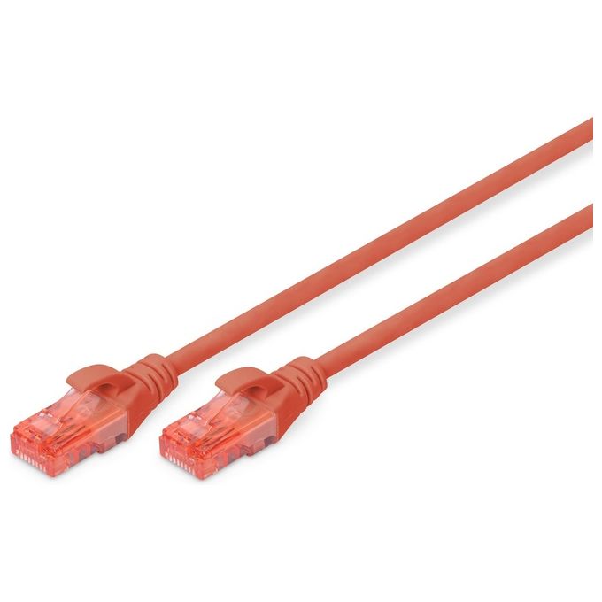 Digitus cavo rete utp cat. 6 non schermato lszh mt. 0,5 rosso