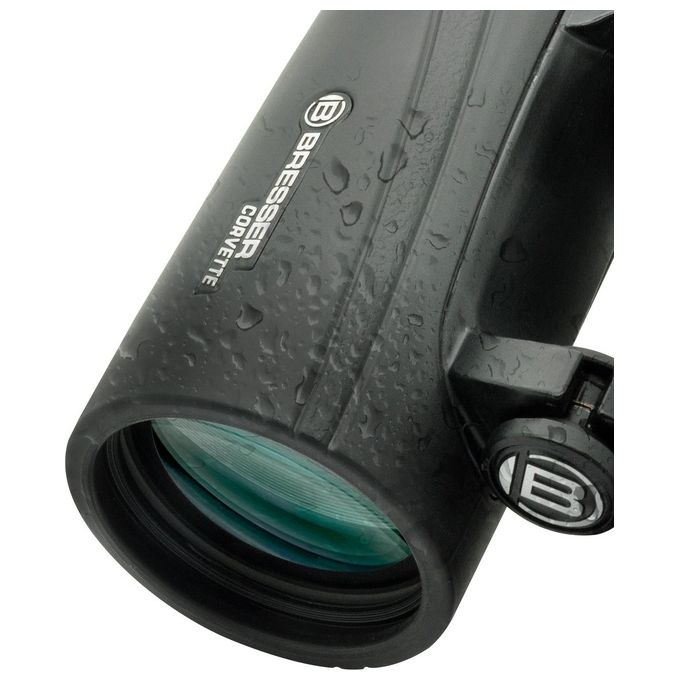 Bresser Corvette 10x42 Binocolo Impermeabile a tetto Riempito di Azoto Nero