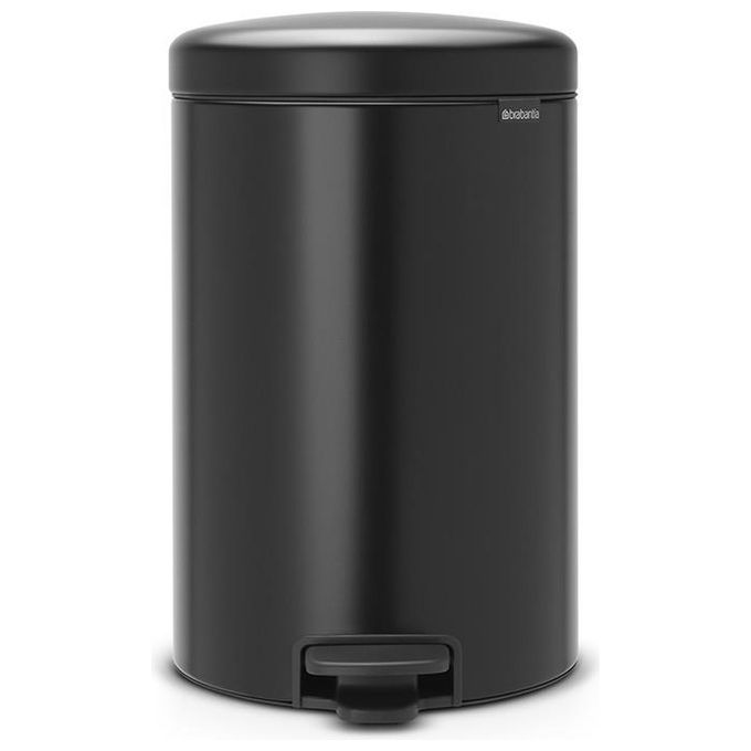 Brabantia Pedal Bin Newicon Pattumiera a Pedale 20 Litri Nero Opaco