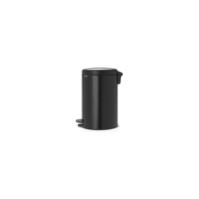 Brabantia Pedal Bin Newicon Pattumiera a Pedale 20 Litri Nero Opaco