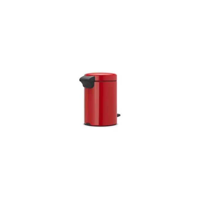 Brabantia Pedal Bin Newicon Pattumiera a Pedale Secchio Interno in Plastica Passion Red 3 Litri