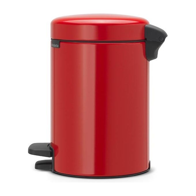 Brabantia Pedal Bin Newicon Pattumiera a Pedale Secchio Interno in Plastica Passion Red 3 Litri