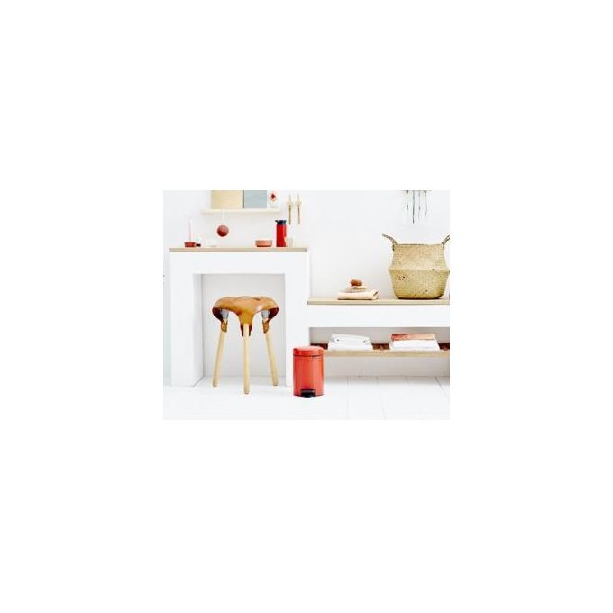 Brabantia Pedal Bin Newicon Pattumiera a Pedale Secchio Interno in Plastica Passion Red 3 Litri