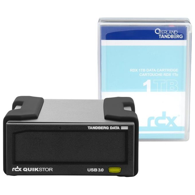 Tandberg Kit Dispositivo Esterno Rdx Usb3+ Autoalimentato con Cartuccia Backup 1Tb