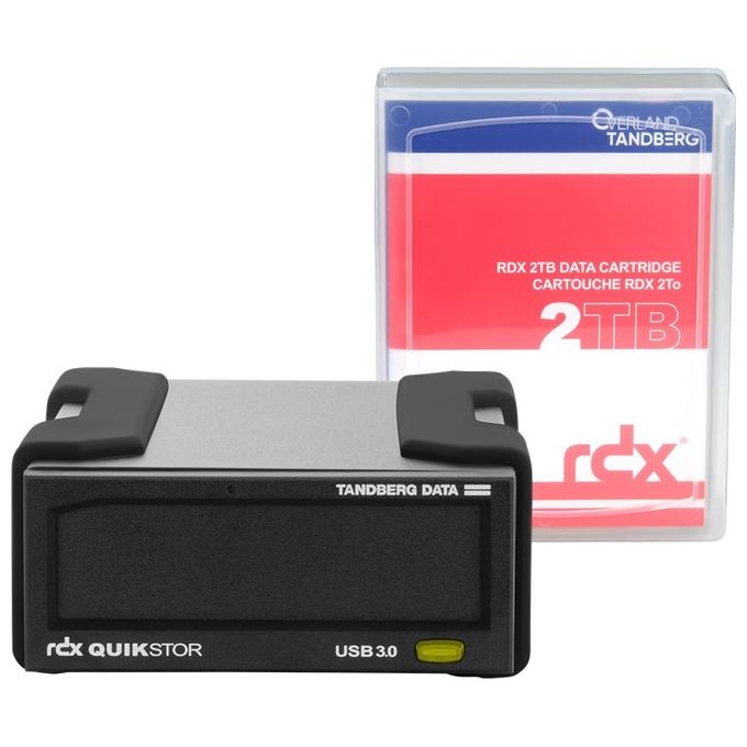 Tandberg Kit Dispositivo Esterno Rdx Usb3+ Autoalimentato con Cartuccia Backup 2Tb
