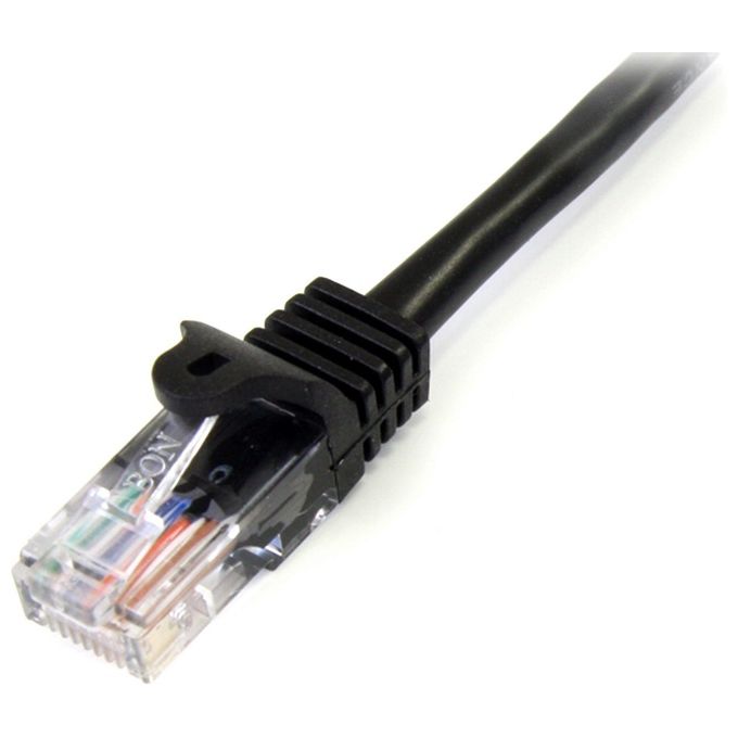 Startech 0.5m Black Cat5e Cavo Snagless Ethernet Cavo - utp