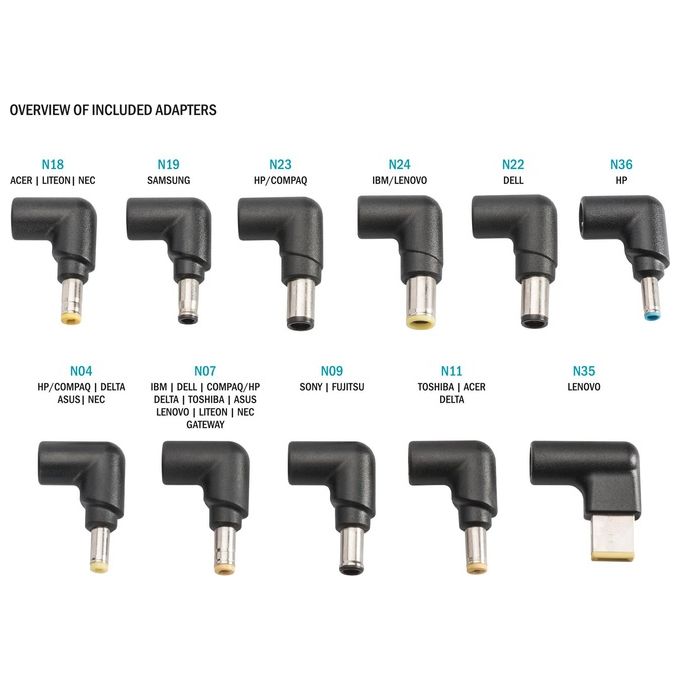 Assmann - Network Notebook Power Adattatore 90w usb (5v-2a) 11xnb tip Op:15-20v