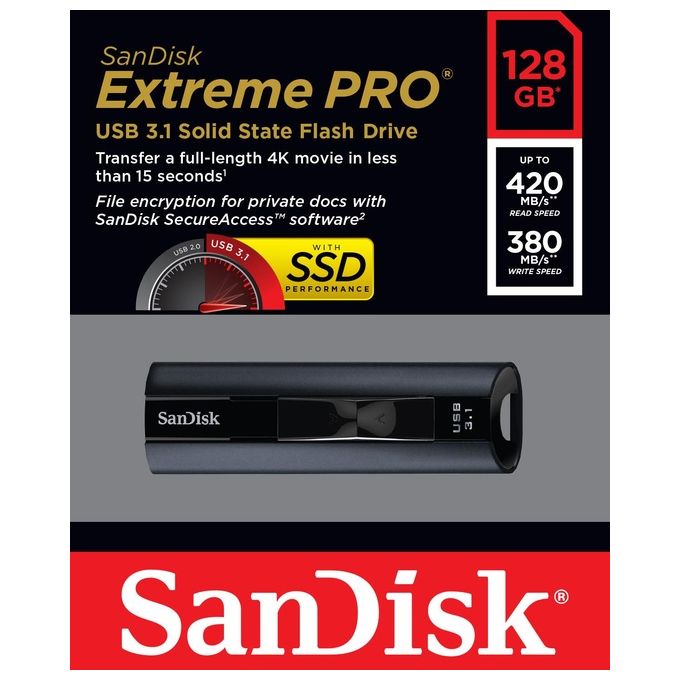 Sandisk Extremepro 128Gb 3.1