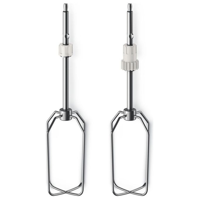 Philips HR3745-00 Viva Collection – Sbattitore elettrico 450 W, 5 velocita' + turbo, ciotola traslucida auto-rotante, ganci per impasto e fruste inclusi, colore Bianco