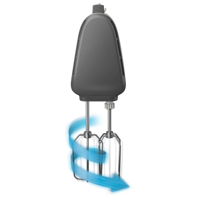 Philips HR3745-00 Viva Collection – Sbattitore elettrico 450 W, 5 velocita' + turbo, ciotola traslucida auto-rotante, ganci per impasto e fruste inclusi, colore Bianco