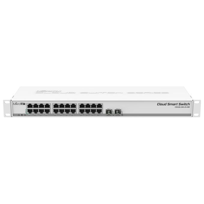 Mikrotik CSS326-24G-2S+RM Switch di Rete Gestito Gigabit Ethernet 10-100-1000 Bianco 1U Supporto Power Over Ethernet