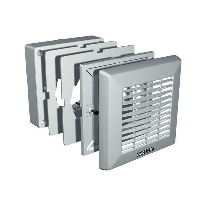 Vortice Kit Finestra F 150-6? (MPN 22133) - Aspiratore elicoidale da muro - finestra, Ø 150 mm, compatibile serie F 150-6?, Kit installazione su vetro, Bianco